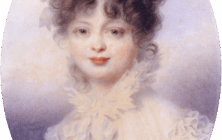 Porträt Großfürstin Katharina Pawlowna von Russland, spätere Königin Katharina von Württemberg, Jean-Baptiste Isabey, Wien 1815, Aquarell auf Elfenbein, um 1814, Quelle: Stuttgart, Württembergisches Landesmuseum, Inv.-Nr. 1953-6, via Wikipedia; Foto: P. Frankenstein, H. Zwietasch